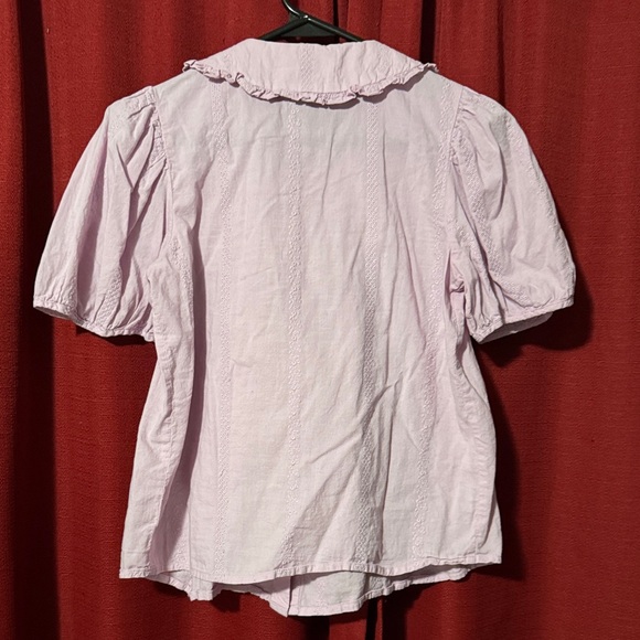 Lavender Puff Sleeve Blouse - Picture 6 of 8